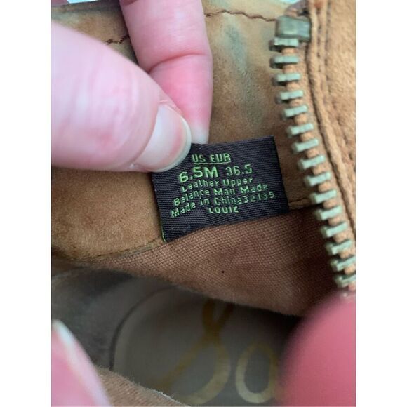 Sam Edelman LOUIE Women’s Brown Suede Leather Fringe Ankle Festival Booties 6.5 - Picture 9 of 9